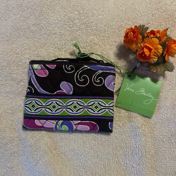 NWT Vera Bradley Purple Punch Coin Purse - Picture 1 of 4